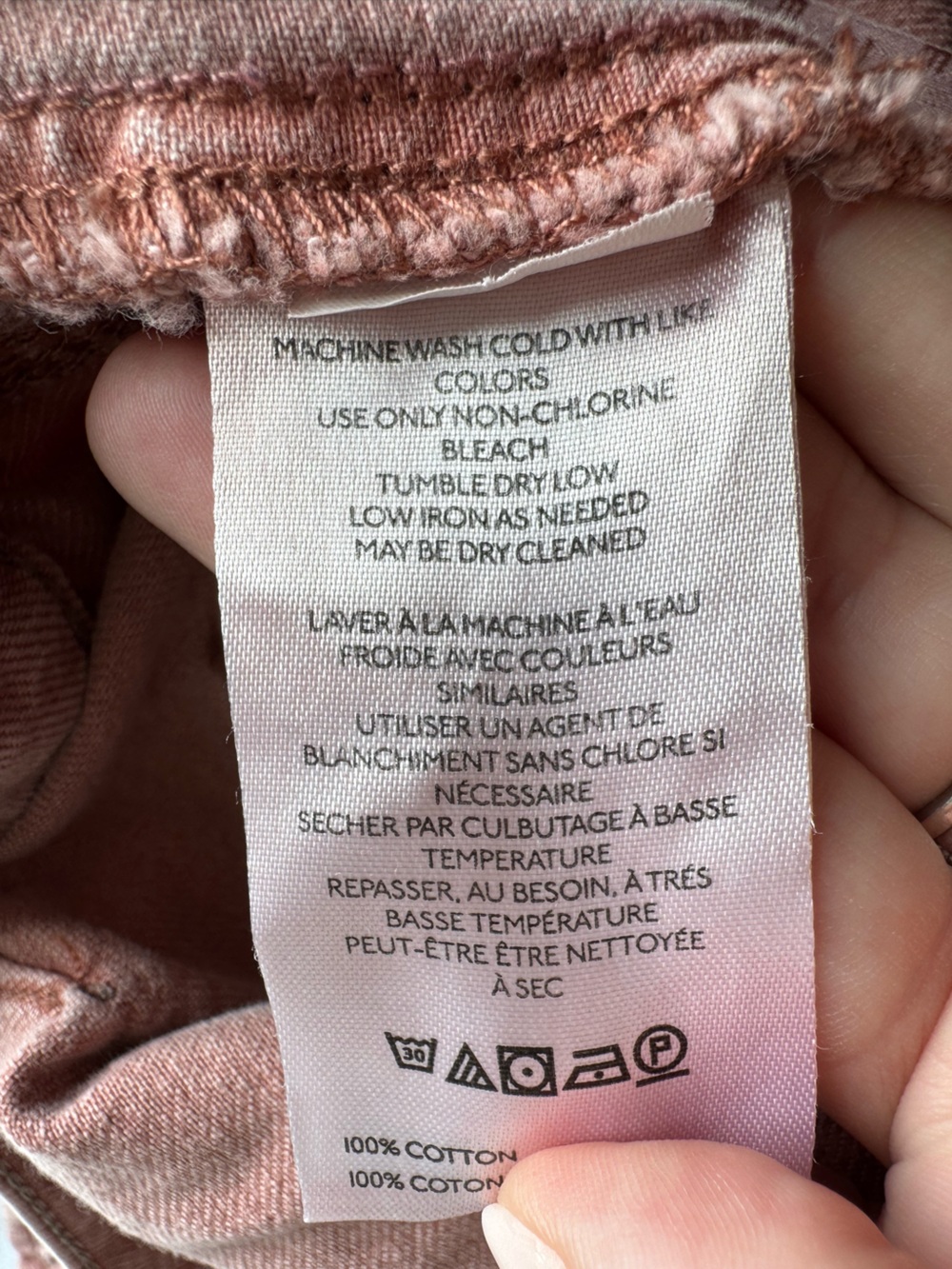 We The Free Good Luck Mid Rise Barrel Jeans Sunsetter pink size 32 or 14 cropped - Picture 10 of 14
